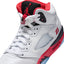 Air Jordan 5 Retro OG (GS) (White/Fire Red-Black)