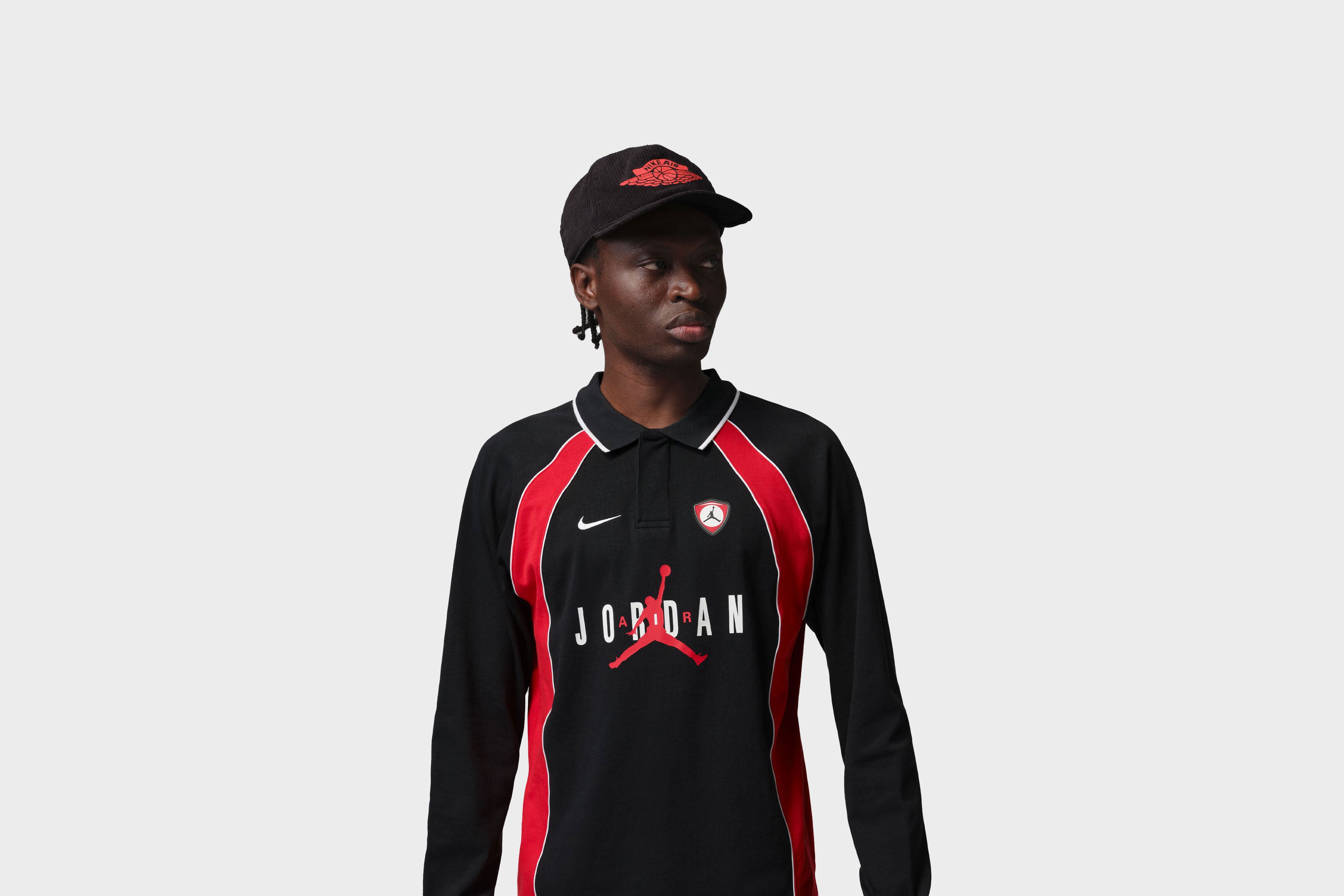 black and red jordan long sleeve