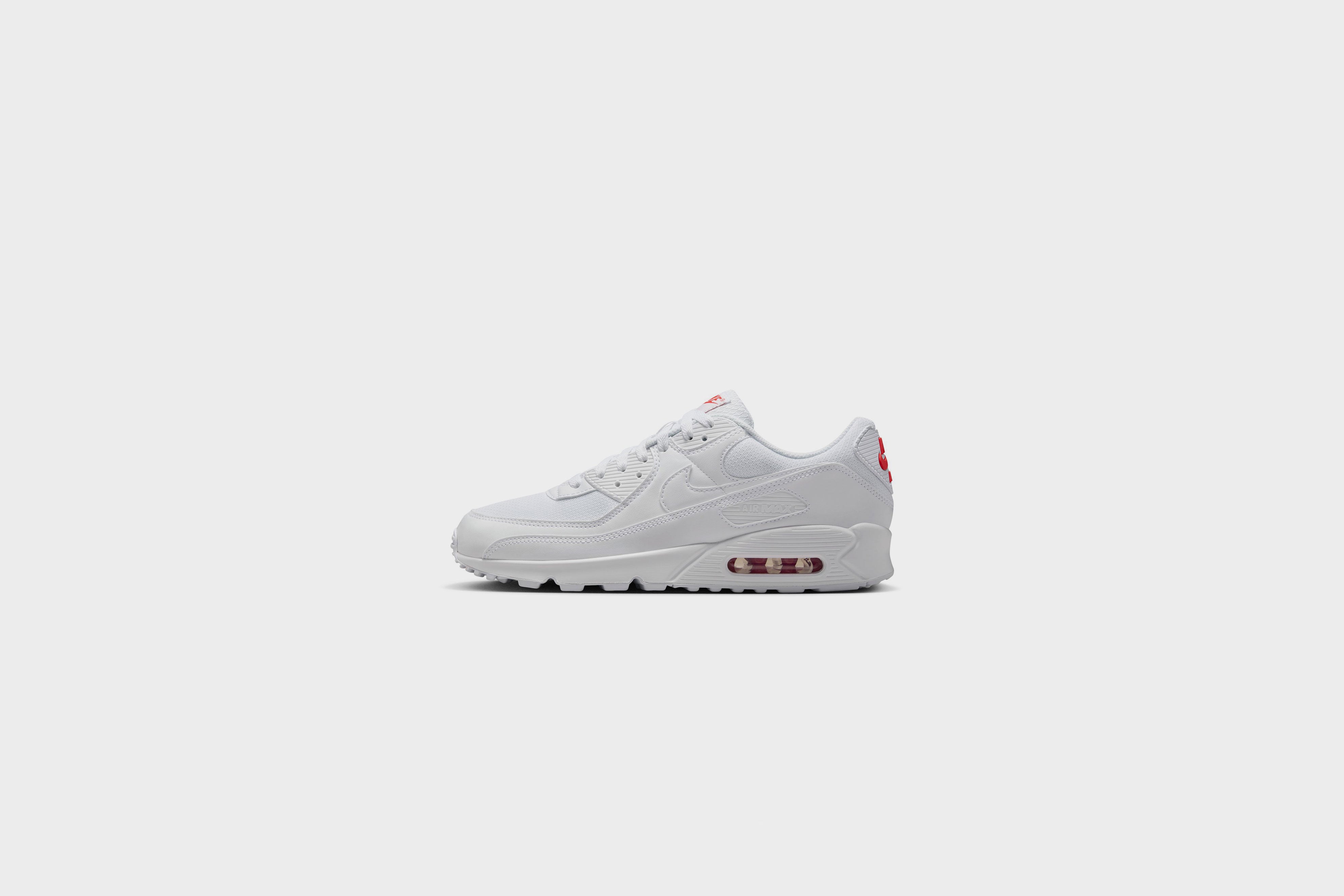 Nike Air Max 90 (White/Light Crimson) – Rock City Kicks