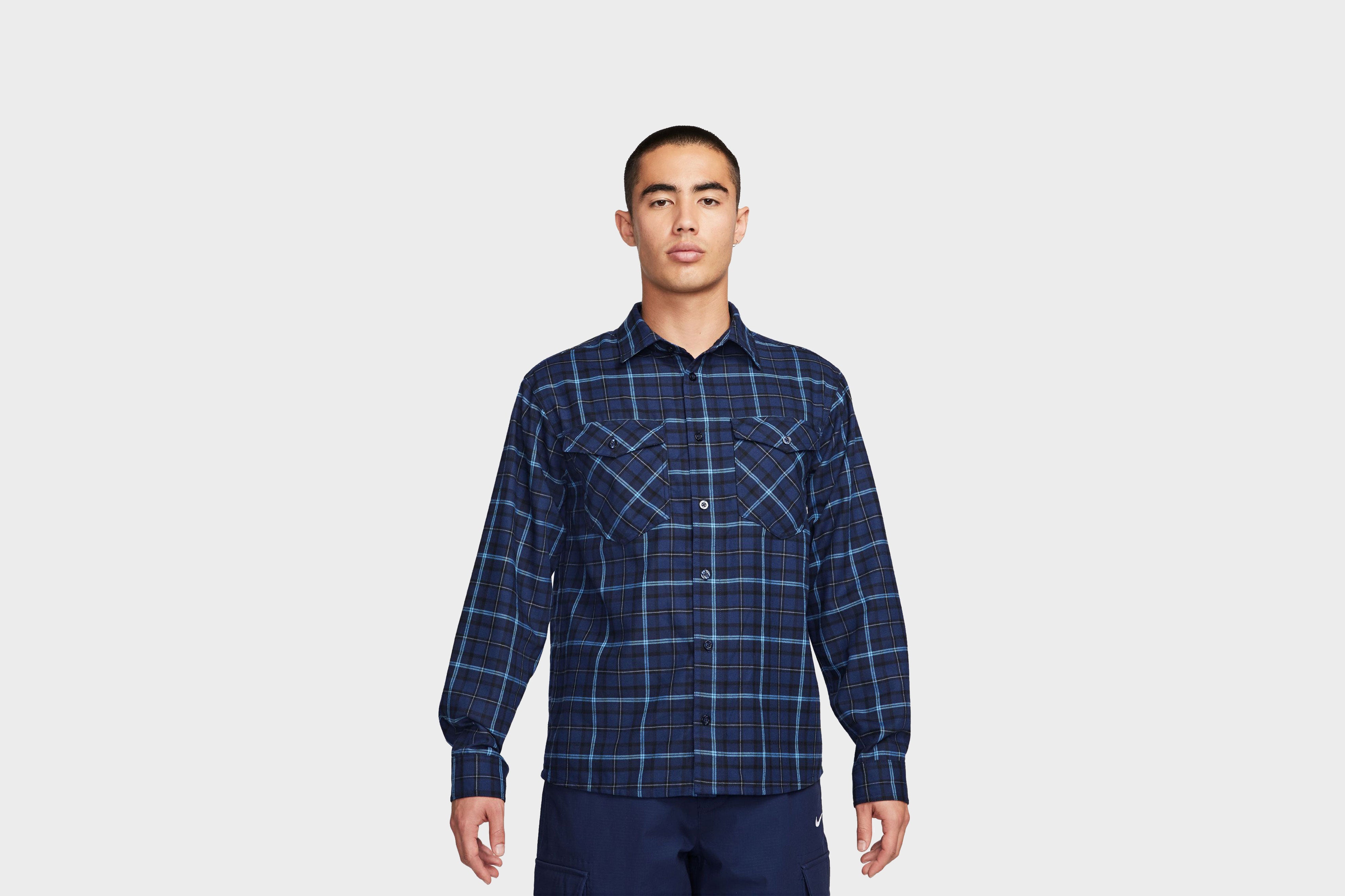 Nike SB Flannel Button Up Shirt Blue