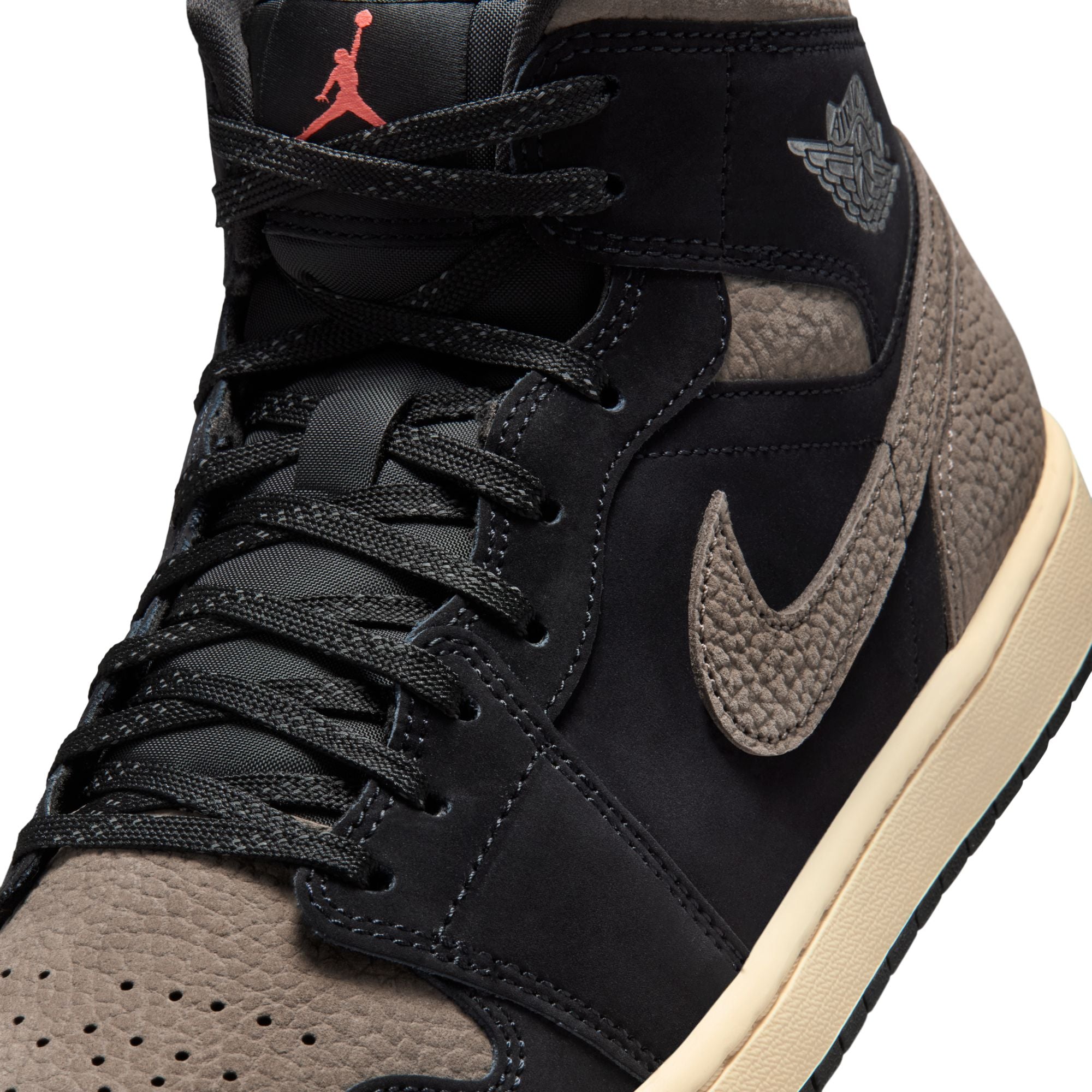 Air Jordan 1 Mid SE (Black/Olive Grey-LT Wild Mango) – Rock City Kicks