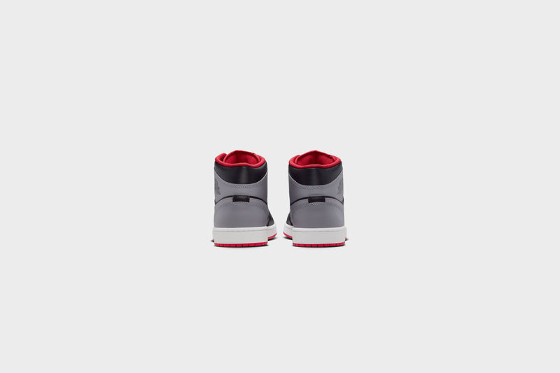 Air Jordan 1 Mid (Black/Cement Grey-Fire Red)