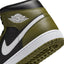 Air Jordan 1 Mid (Black/White-Medium Olive-Sail)