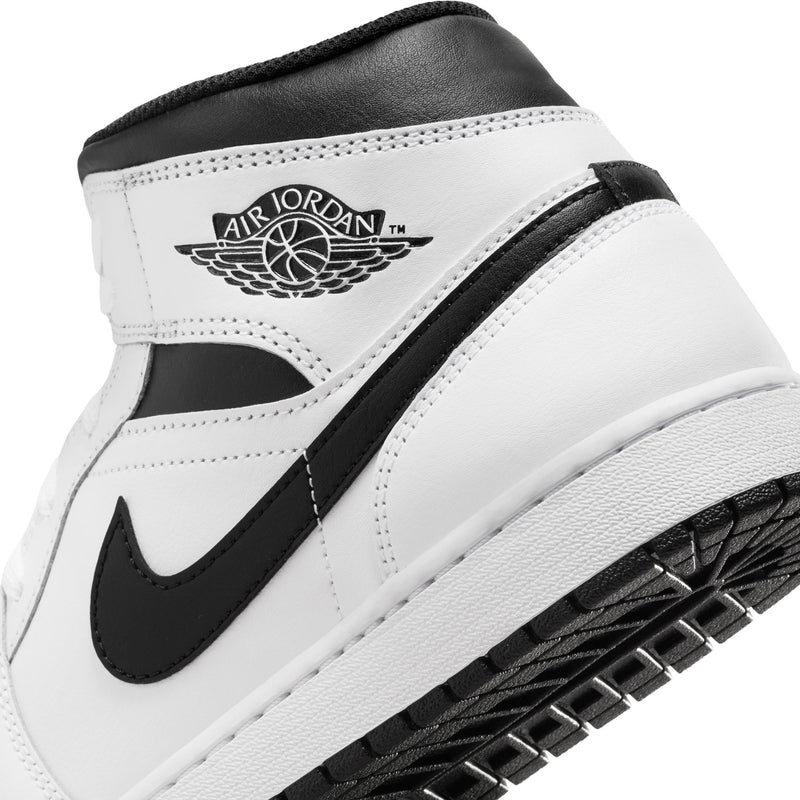 Air Jordan 1 Mid (White/Black-White-Black)