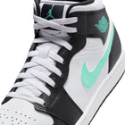 Air Jordan 1 Mid (White/Green Glow-Black)