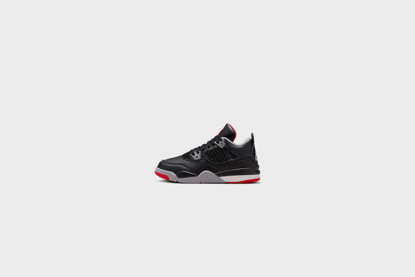 Air Jordan 4 Retro (PS) (Black/Fire Red-Cement Grey)
