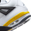 Air Jordan 4 Retro (White/Tour Yellow-Dark Black Grey-Black)