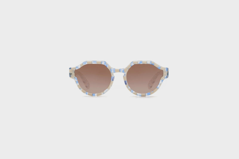 KREWE Astor Sunglasses (Gingham Mirrored)