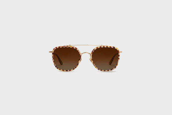 KREWE Austin Sunglasses (Caffe Dolce 18K Titanium)