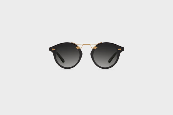 KREWE STL Nylon Sunglasses (Black + Shadow 24K)