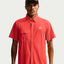 Nike ACG Dri-FIT "Aireez" Short-Sleeve Button-Up Trail Running Top (Light Crimson/Summit White)