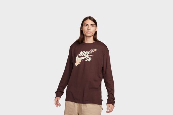 Nike SB Long Sleeve Skate T-Shirt (Burgundy)