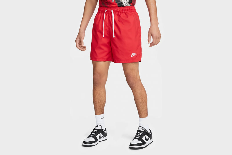 Nike Sportswear Mens Woven Lined Flow Shorts (University Red/White)