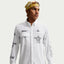 Nike  “Aireez” Long Sleeve Button-Up Top (Summit White)