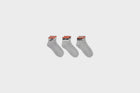 Nike Everyday Essential Ankle Socks (3 Pairs) (Grey/Black/Orange)