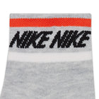 Nike Everyday Essential Ankle Socks (3 Pairs) (Grey/Black/Orange)