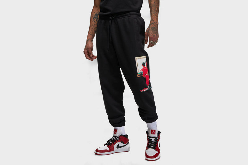 Jordan Flight Artist Series Fleece Pants (Black/University Red)