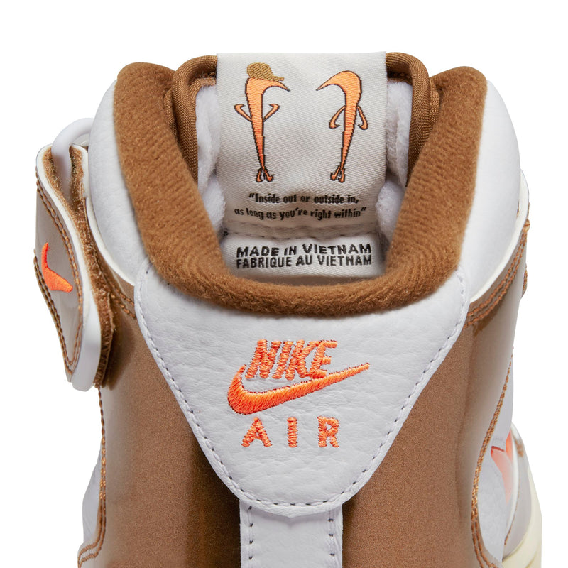Nike Air Force 1 Mid QS (White/Total Orange-Ale Brown) 6
