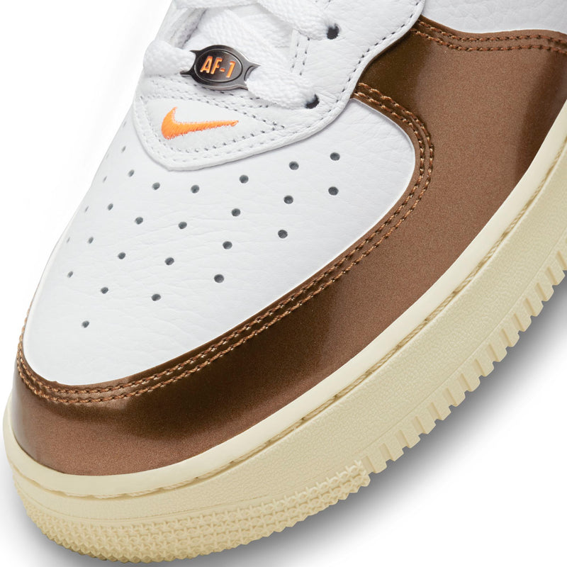 Nike Air Force 1 Mid QS (White/Total Orange-Ale Brown) 6