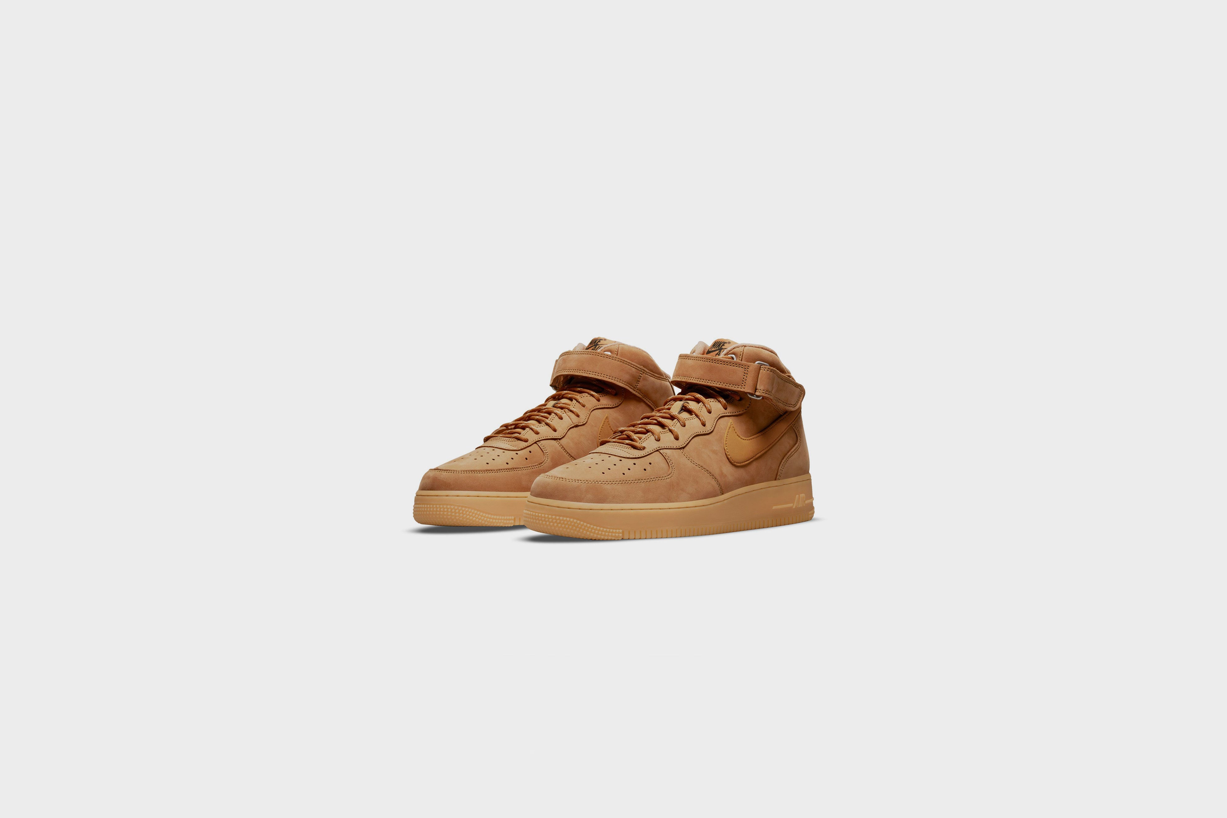 Nike Air Force 1 Mid 07 WB Flax Wheat Gum Light Brown Rock City Kicks