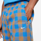 Nike Life Men’s Unlined Plaid Shorts (Dark Driftwood/Light Photo Blue/White)